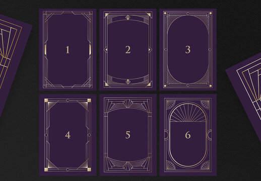 Vintage Art Deco Border & Frames Vector for Gatsby Inspired Retro Background & New Years Invitations