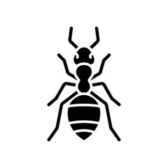 Ant Silhouette Illustration - Detailed Insect Depiction.