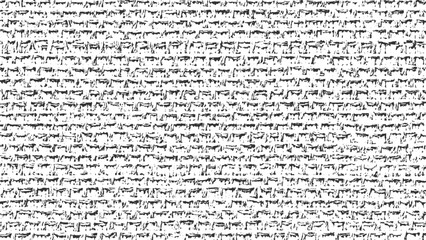 Black and white abstract textured pattern with horizontal rows of irregular shapes background