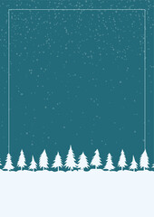 Customizable Christmas sale banner illustration template in a tree shaped frame with snowflakes and red berries designed for responsive web and app use.	