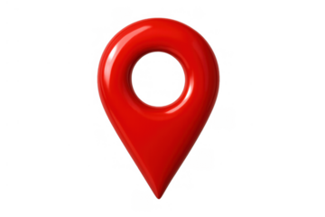 Red map pin 3d rendering symbol for gps navigation, location tracking, destination marking, and global positioning system