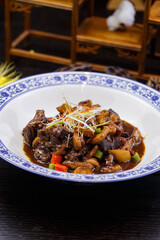 Braised yak tail