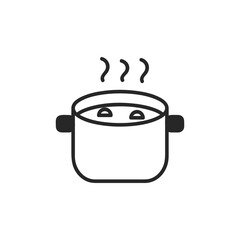 シンプルな料理している鍋のアイコン