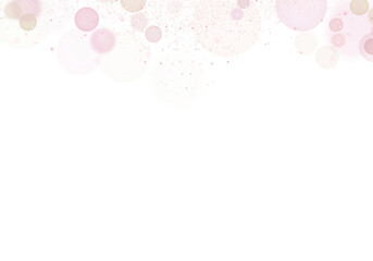 Rose Gold Sparkle Glitter Bokeh Light Brush Effect on Transparent Background. PNG File Decoration