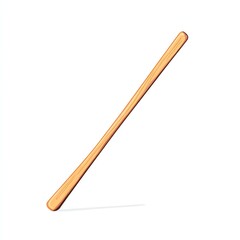 Wooden stick isolated on a white background.