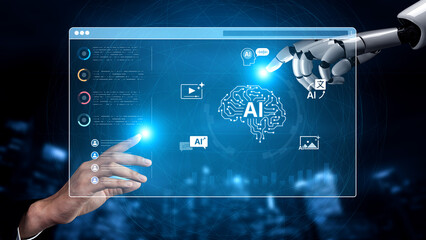 A generative AI assistant showcases its multimedia content creation dashboard. This platform can generate images, video, and speech, and perform language translation for users. Fermion