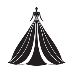 Minimalist Tent Shape Evening Dress Silhouette