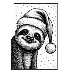  

Cute sloth Christmas ink illustration

 
