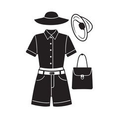 Lightweight Shirt Shorts Minimalist Summer Outfit Silhouette