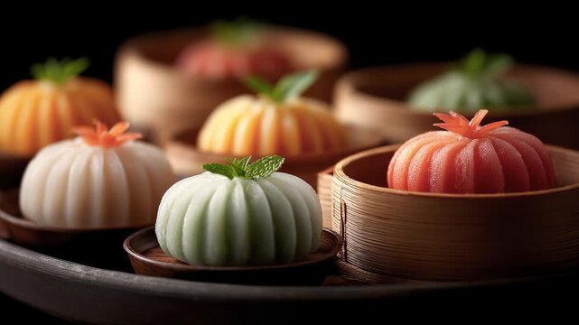 Tang Dynasty Dim Sum Exquisite Shape Colorful