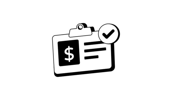 Business Card  Icon Animation MP4 file	