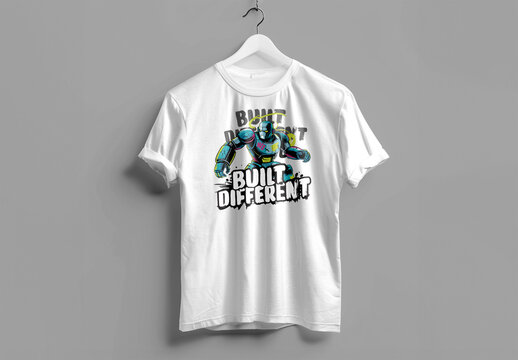Built Different Robot Tshirt Design Template