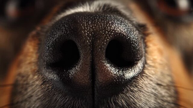 Detailed close-up view of dog noses showcasing unique textures and features in a horizontal video format