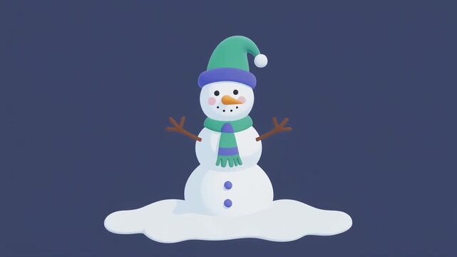 snowman with a scarf