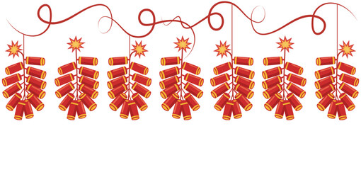 Chinese Firecrackers Hanging Border Decoration