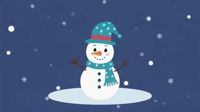 snowman with a broom