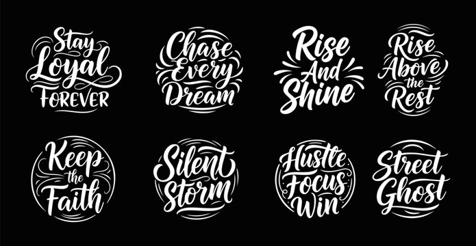 Inspirational Quotes Typography Collection for Motivation and Su