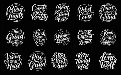 Naklejka premium Inspirational Typography Collection Motivational Quotes for Succ