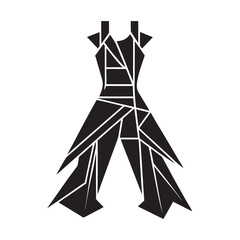 Angular Layered Asymmetrical Dress Fashion Silhouette