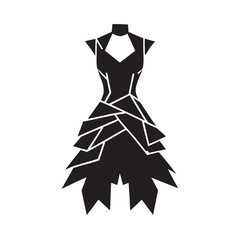 Asymmetric Mini Dress Layered Style Silhouette