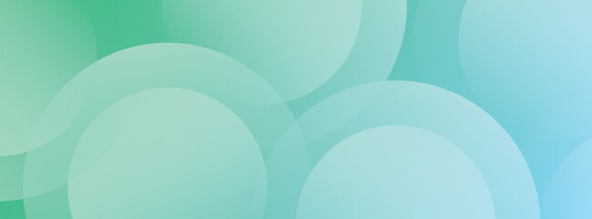 minimalist banner background, colorful, green and blue gradation, circle effect, abstract background, memphis. Eps 10