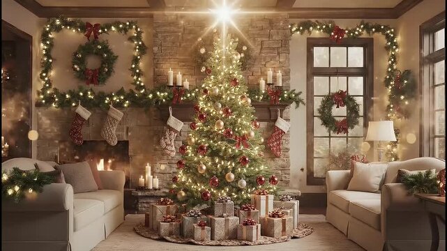 Christmas decor, Christmas 2025 theme video for background and wishes