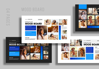 Creative Mood Board Template Layout for Photography Portfolio