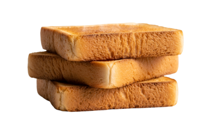 Golden brown toast stack ready for breakfast delight, a simple pleasure that brings warmth to any morning meal for families to enjoy