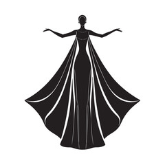 Oversized Relaxed Trapeze Gown Flowing Silhouette