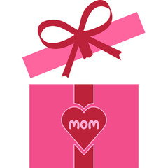 Mother's Day Gift Box Illustration