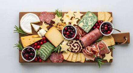 Luxurious Holiday Cheese and Charcuterie Board Display