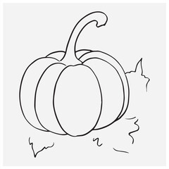 pumpkin with leaves