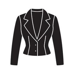 Chic Cropped Tailored Blazer Outline Silhouette