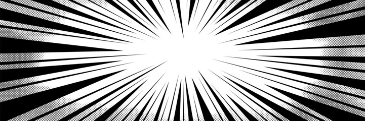 Obraz premium Speed and motion define this anime comic background. Manga-style effect with flowing lines perfect for action scenes.