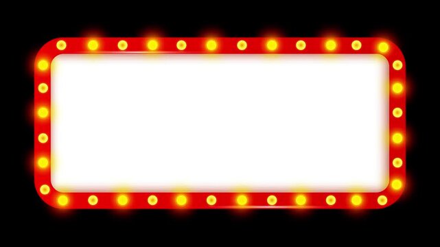 retro neon sign. light bulb frame	
