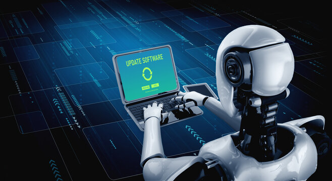 Software update on computer for modish version of device software upgrade - Powered by Adobe