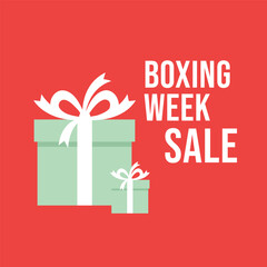 Boxing Week Sale Poster – Holiday Discount Promotional Graphic