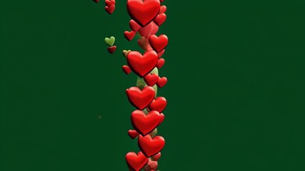 Live Stream Heart Animation for Social Media Engagement on Green Screen - Powered by Adobe