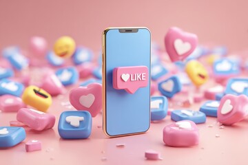 Social media marketing focuses on boosting likes and shares through engaging content on smartphone platforms to enhance online presence and interaction