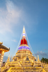 Fototapeta premium Phra Samut Chedi during the celebration festival.