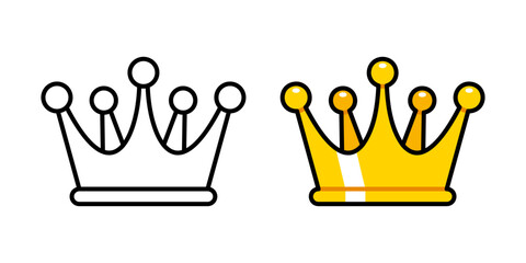Vector Crown Flat Illustration
