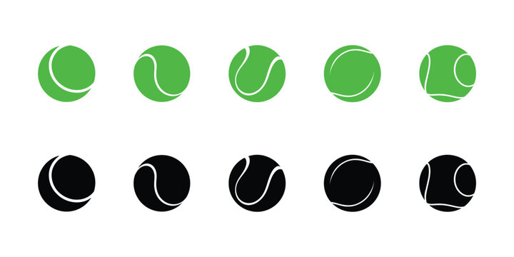 Minimal green tennis balls with white background