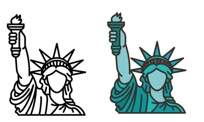 statue of liberty vector illustration