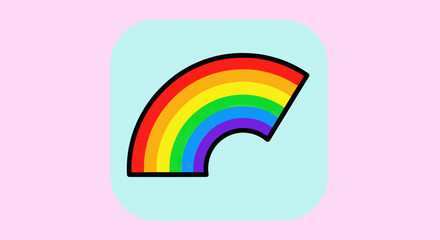 Vibrant Rainbow Arc - Symbol of Hope and Diversity.