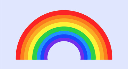 Vibrant Rainbow Arc with Multiple Color Bands.
