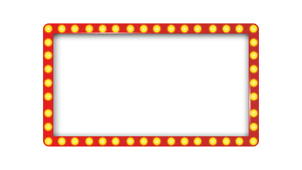 retro neon sign. light bulb frame	
