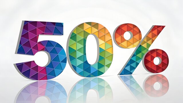 Get 50% off now with this vibrant, eye-catching sale promotion to attract customers and boost sales with limited time offer discounts now