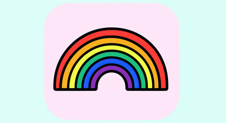 Vibrant Rainbow Arch Symbolizing Hope and Diversity.