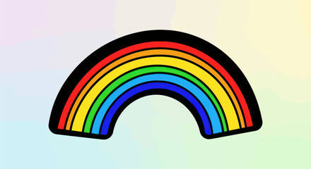 Vibrant Rainbow Arch Symbol of Hope and Diversity.