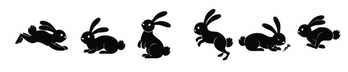 rabbit set illustration design